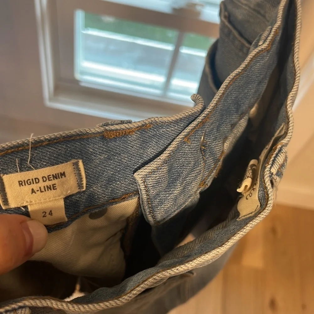 Madewell Denim A-Line Mini Skirt Size 24